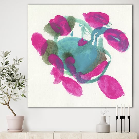 Designart - Fuchsia And Blue Scribble IV